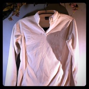 Wanabee White Fleece Pullover Jacket Top size L